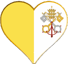 Banderas Europa Vaticano Corazón 