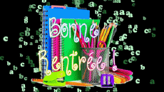 Mensajes Francés Bonne Rentrée Fondo animado 002 