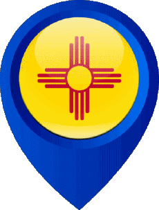 Fahnen Amerika U.S.A - States New Mexico Standort-Pin 