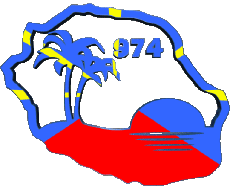 Drapeaux France D.O.M - T.O.M La Réunion carte 