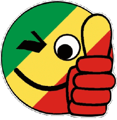 Fahnen Afrika Kongo Smiley - OK 