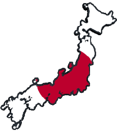 Fahnen Asien Japan Karte 