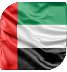 Drapeaux Asie Emirats Arabes Unis Carré 