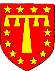 Banderas Francia Departamentos - Ciudades 01 THOISSEY 