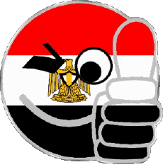 Fahnen Afrika Ägypten Smiley - OK 