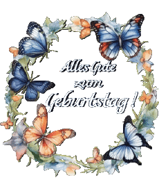 Messagi Tedesco Alles Gute zum Geburtstag Schmetterlinge 007 