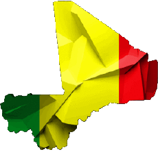 Drapeaux Afrique Mali Carte 