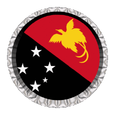 Bandiere Oceania Papua Nuova Guinea Rotondo - Anelli 