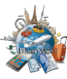 Messages Spanish Buen Viaje Transparent Background 02 