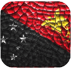 Bandiere Oceania Papua Nuova Guinea Quadrato 