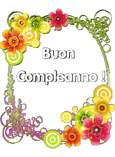 Mensajes Italiano Buon Compleanno Floreale 013 