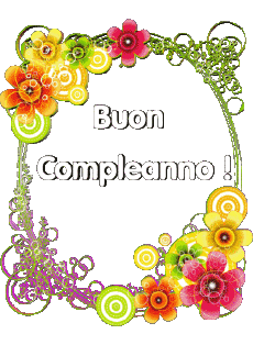 Messages Italian Buon Compleanno Floreale Transparent Background 013 