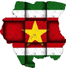 Fahnen Amerika Suriname Karte 