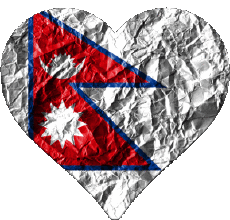 Banderas Asia Nepal Corazón 