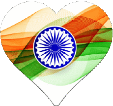 Fahnen Asien Indien Herz 