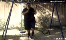 Humor -  Fun PEOPLE Swings Gamelles Fail 