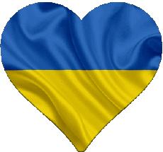 Fahnen Europa Ukraine Herz 