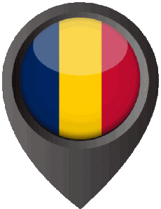 Drapeaux Afrique Tchad Epingle de Localisation 