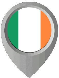 Flags Europe Ireland Location Pin 