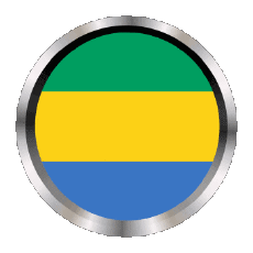 Bandiere Africa Gabon Rotondo - Anelli 