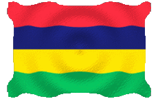 Fahnen Afrika Mauritius Welligkeit 