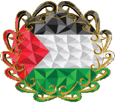Bandiere Asia Palestina Forma 
