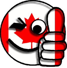 Banderas América Canadá Smiley - OK 