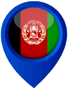 Flags Asia Afghanistan Location Pin 