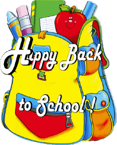 Messages Anglais Happy Back to School Fond Transparent 005 