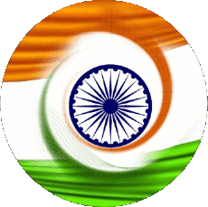 Bandiere Asia India Tondo 