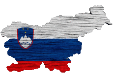 Drapeaux Europe Slovénie Carte 