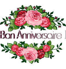 Mensajes Francés Bon Anniversaire Floral 014 