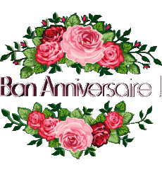 Mensajes Francés Bon Anniversaire Floral Fondo transparente 014 