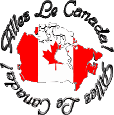 Nachrichten Französisch Allez Le Canada Carte - Drapeau 