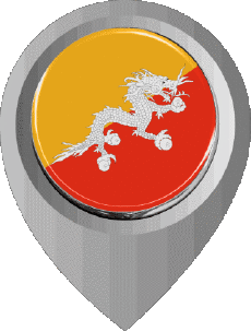 Bandiere Asia Bhutan Perno di posizione 