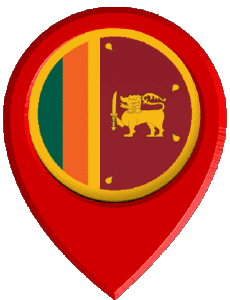 Banderas Asia Sri Lanka Marcador de ubicación 