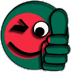 Banderas Asia Bangladesh Smiley - OK 