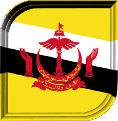 Drapeaux Asie Brunei Carré 