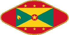 Bandiere America Isole Grenada Ovale 02 
