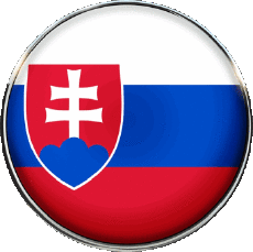 Drapeaux Europe Slovaquie Rond 