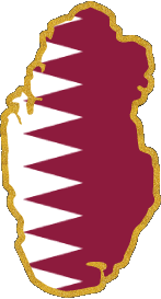 Flags Asia Qatar Map 