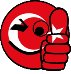 Fahnen Asien Türkei Smiley - OK 