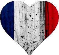 Bandiere Francia Nazionale Cuore 