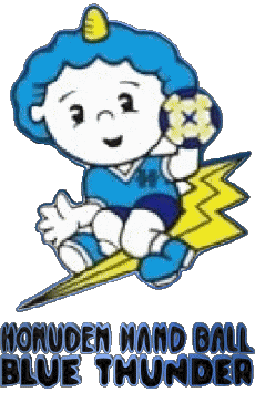 Sport Handballschläger Logo Japan Hokuriku Electric Power Blue Thunder 