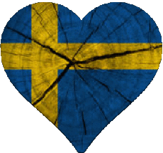 Flags Europe Sweden Heart 