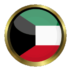 Bandiere Asia Kuwait Rotondo - Anelli 
