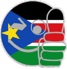 Drapeaux Afrique Soudan Sud Smiley - OK 