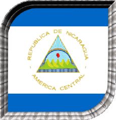 Drapeaux Amériques Nicaragua Carré 