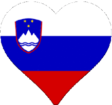 Flags Europe Slovenia Heart 