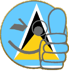 Flags America St. Lucia Smiley - OK 